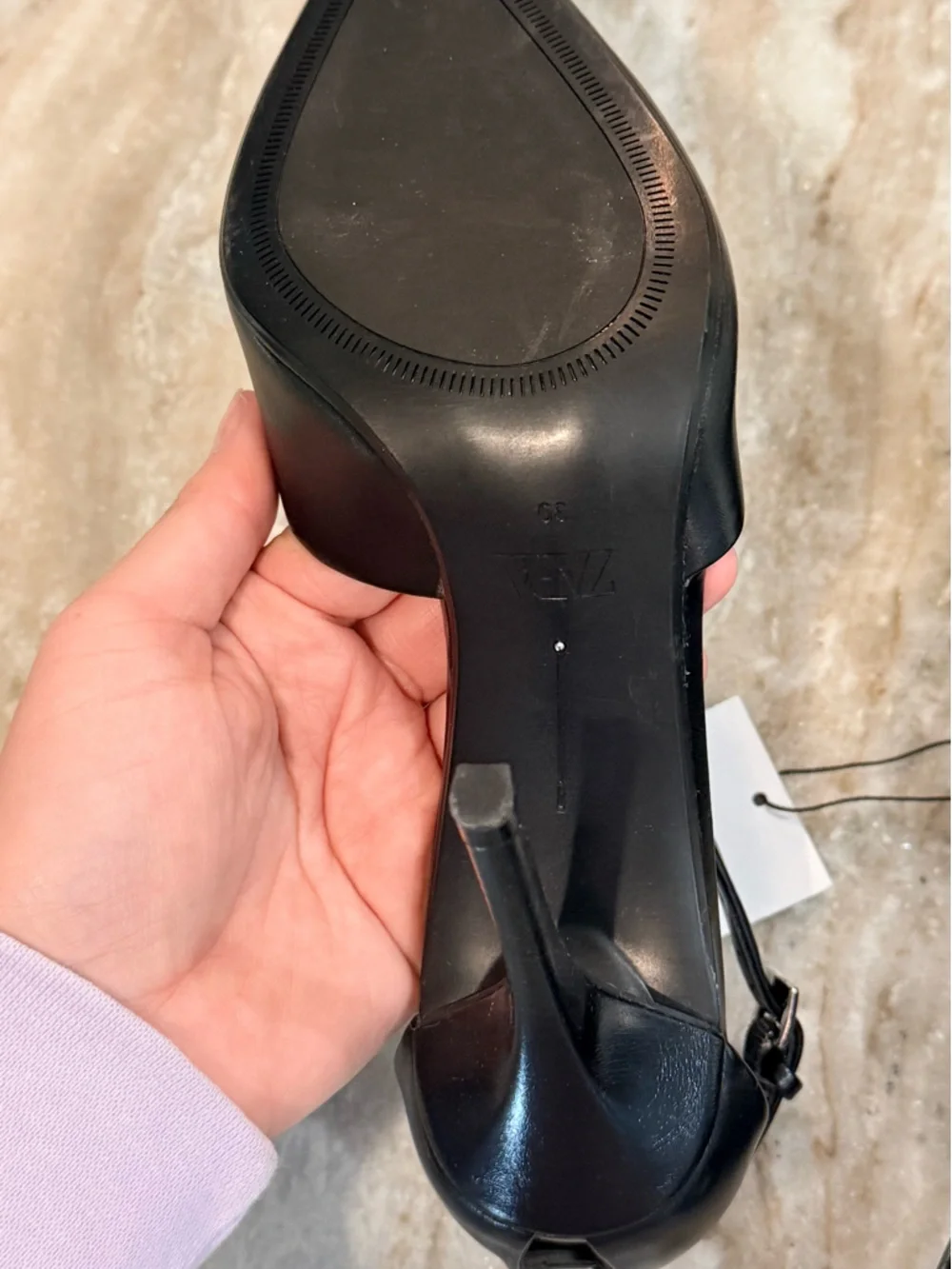 NWT Women’s ZARA black pointed toe heels- Size 39 - Picture 8 of 9